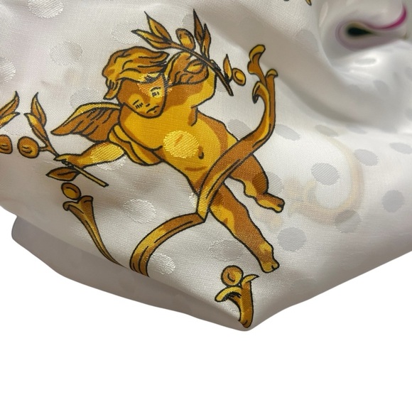 Women's Square Satin Scarf Head Neck Shoulder Tie Hot Air Balloons Blue Red Gold - Picture 3 of 5